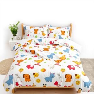 Kids Cartoon Print Bedsheet Set